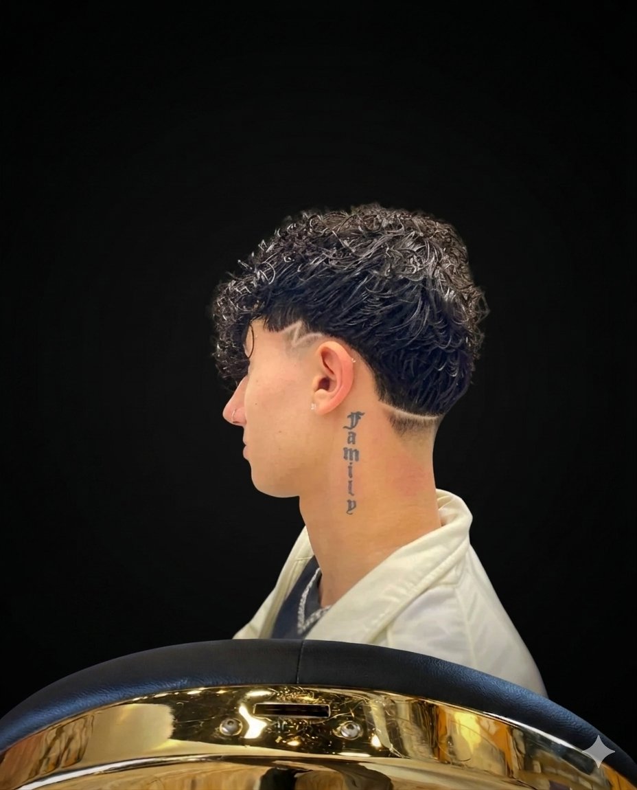 Taglio capelli con disegno nuca barbiere professionale Monselice